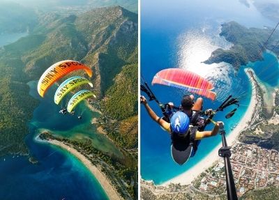 Paragliding Gleitschirmfliegen von Marmaris